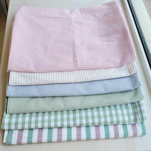 Thickened Canvas Japanese Floor Mattress Cover, Checked Plaid Futon Mattress Cover with Zipper Grid Printed Guest Sleeping Mat for Floor Futon Covers Slipcovers Washable,E,130x65cm