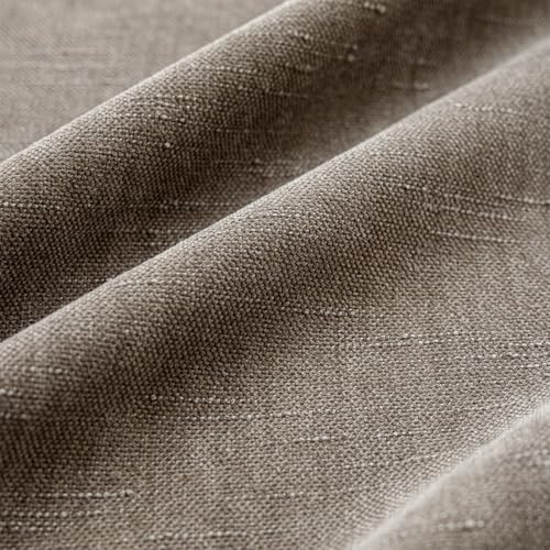 Foindtower Pack of 2 Soft Textured Throw Decorative Pillow Covers Square Accent Solid Cushion Cover Cozy Farmhouse Pillow Case with Zipper for Couch Sofa Bedroom Living Room 20x20 Inch, Taupe