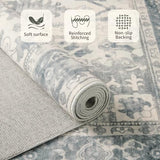 2x5 Washable Runner, Non Slip Boho Hallway & Kitchen Entry Rug
