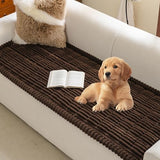 MYSKY HOME Couch Covers for 3 Cushion Sofa Pet Friendly, Couch Cover for Dogs, Sofa Covers for Pets Washable, Soft Non-Slip Sofa Slipcovers Furniture Protector Covers, Chococlate, 27.6" x 70.9"
