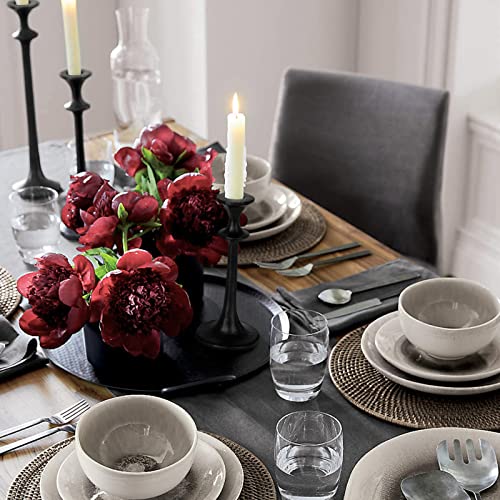Black Iron Taper Candle Holder - Set of 3 Decorative Candle Stand