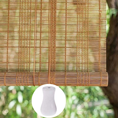 Cutelec Wood Cord Tassels 6Pack for Window Blinds White Cord Knobs Wooden Hanging Ball Pulls for Curtain Craft(6, White)