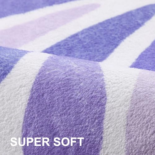 Topotdor Cute Butterfly Kids Rugs for Girls Bedroom, Toddler Nursery Rug Soft Washable Kids Area Rug for Butterfly Living Room Playroom Decor, Purple 35 x 43 inch