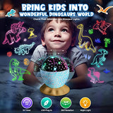 Dinosaur Toys for Kids Age 3-12 : Dinosaurs Egg Night Light Gifts for Boys 3 4 5 6 7 8 9 Year Old 2-in-1 Dino & Star Projector with 360° Rotation Timer for Boy Ages 3-5 Birthday Gift Decor