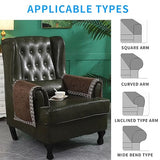 MINJIATEX Couch arm Covers,Non-Slip lace Sofa arm Covers Set of 2 Washable Sofa armrests Covers for Living Room Recliner Chair arm Cover Protectors for Leather Sofa armrest slipcover (GYDF-Brown)