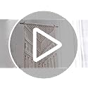 Mkono Macrame Wall Hanging Art Woven Boho Home Décor, Geometric Beautiful Yarn Tapestry Wall Decor for Bedroom, Nursery, Apartment, Dorm Decoration, Christmas Gift for Teen Girl Mom, 17" W x 33" L