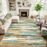 Modern Abstract 9x12 Area Rugs for Living Room Non Slip Bedroom Rug