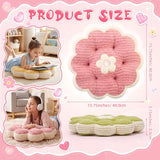 Reginary 4 Pcs Flower Pillow Flowers Shaped Throw Pillows 15.7" Cute Flower Seating Cushion Home Decorative Pillows for Sofa Couch Bed Back to School First Day of School Decor(Petals)