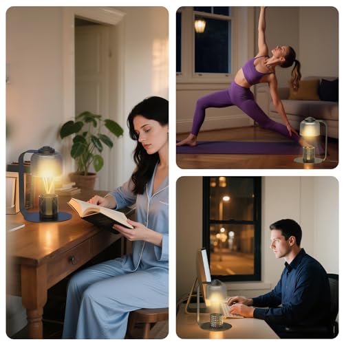 Candle Warmer Lamp with Timer - 4-Level Dimmable, Includes 2 Bulbs, Flameless Wax Warmer for Jar Candles | Ideal Gift for Housewarming & Birthday