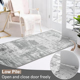 HOMORE 2x6 Runner Rug for Kitchen Hallways Runners Rugs,Grey Area Rug Non Slip Washable Rugs for Entrway Soft Abstract Carpet for Entrance Bedroom Living Room Bathroom Dorm