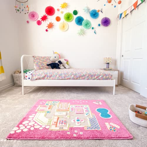 Playhouse Pink by IVI 3D Play Rugs, 31.5x44.5 Inches