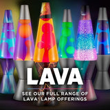 Lava® Lamp - 14.5" Polar Glimmer - The Original Motion Light - Silver Glitter, Multicolor Base and Globe - Item #2048 (Amazon Exclusive)