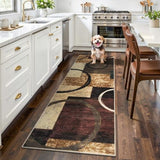 2x6 Washable Modern Abstract Runner Rug Non-Slip for Hallways