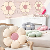 Kcvvcr Flower Throw Pillow, Soft Sage Green 14.9" Shaped Floor Pillow for Home Decor, Cute Aesthetic Plush Decorative Pillows for Bed, Sofa, Couch