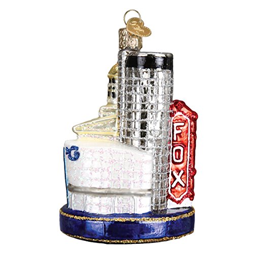 Old World Christmas Atlanta Cityscape Glass Blown Ornament for Christmas Tree, Handcrafted Holiday Decoration, Landmark Collection