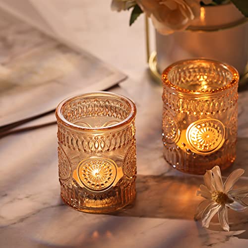 Gold Votive Candle Holders Set of 36- Glass Candle Holders Bulk