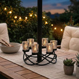 Kitchen Table Centerpiece Decor, Tealight Candle Holder, Silver