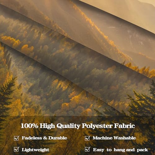 kampdream Landscape Tapestry, Scenery Art Wall Tapestries, Nature Wall Decor for Bedroom Living Room Backdrop Warm Sunset Mountain 36×48 inches