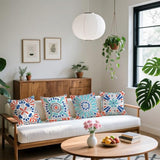 Outdoor Pillow Covers 18x18 Set of 4 Morden Geometric Patterns Waterproof Throw Outdoor Pillows Boho Decorations for Funiture Patio Garden Home