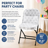 20 Pcs Disposable Chair Covers for Party: Maximum Size 55"X31.5" Biodegradable Disposable Chair Covers for Folding Chairs Reusable As Pillow Covers Or Dust Covers for Home Appliances (20)