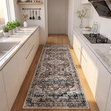 GarveeHome Washable Rug Runner 2x6 Vintage Runners for Hallways Brown