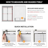 LazBlinds No Tools No Drill Cordless Aluminum Mini Blinds, 100% Privacy S-Curve Blinds for Windows, Room Darkening Horizontal Window Blinds and Shades for Home, 34" W x 36" H, White