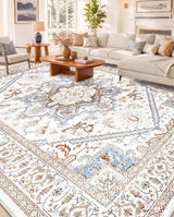 OLANLY 8x10 Washable Area Rug, Soft Non Slip Carpet for Bedroom Living Room