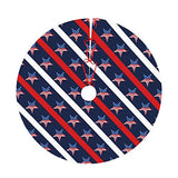 American Flag Star Tree Skirt Christmas Tree Ornaments Tree Skirt for Christmas Decoration 36"
