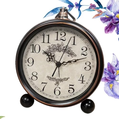 PRETYZOOM Classic Retro Alarm Clock Large Digital Table Clock Analog Quartz Movement Easy to Set Battery Included