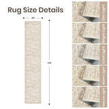 Rugland 2x12 Runner Rug Non Slip, Washable Rug Runners for Hallways, Beige