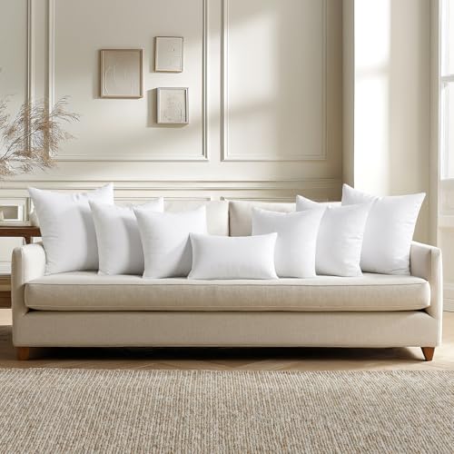 MIULEE 22x22 Throw Pillows Inserts 4 Pack, Decorative Pillows for Couch Bed