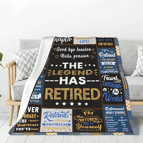 Retirement Gifts for Men, Retirement Gifts, Retired Gift for Man, Coworker Leaving Farewell Going Away Gift for Coworkers Friends, Best Gift for Retired Man 2026 Blanket 60"X 50"