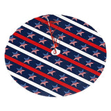 American Flag Star Tree Skirt Christmas Tree Ornaments Tree Skirt for Christmas Decoration 36"