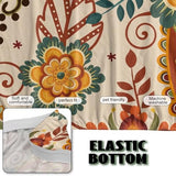 Elastic Fabric Sofa Couch Slipcovers Without Armrest, Furniture Protector for Kids and Pets Futon Slipcover Non Slip Protector Hippie Boho Flowers