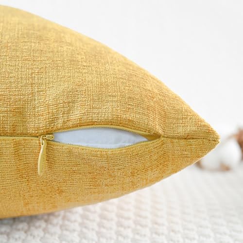 CaliTime Decorative Couch Throw Pillow Covers 20 X 20 Inches Gold