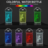 Lightzz Kids Water Bottle with 3D Glowing Game Console LED Light, 3D Glowing Unicorn Illusion LED Light - Tritan BPA Free - Travel Cup Gift for Back to School Girl Boy Child Holiday Camping Picnic
