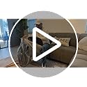 FICTOR Irregular Asymmetrical Wall Mirror, 36" x 24" Modern Decorative Mirror for Entryway, Bathroom, Bedroom, Living Room, Dining Room
