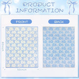 Buryeah Blue Bow Blanket Soft Microfiber Double Sided Bow Throw Blanket 50"x 60" Coquette Aesthetic Plush Bedding Stuff Sofa Chair Dormitory Preppy Room Decor for Women, Wedding Bridesmaid Gifts, Mom
