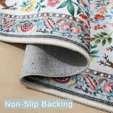 Rugcomf Runner Rug 2x6 Floral Washable Non Slip, Colorful