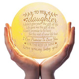 Funnli Daughter Gifts from Mom, Graduation Birthday Gifts for Daughter, Daughter Birthday Gift Moon Lamp, Valentines Day Christmas Anniversary Wedding Gifts for Daughter Night Light