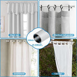 Curtain Rods, 5/8 Inch White Curtain Rods for Windows 28 to 48 Inch, Small Decorative Matte White Curtain Rod Set with Brackets, Splicing Screw Together Rod