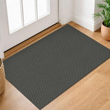 Small Area Rug 2x3 Washable Woven Rugs for Entryway Non Slip Rubber Backed Front Door Rugs Indoor Doormat Throw Rug Floor Carpet for Entrance Kitchen, Grey/Black