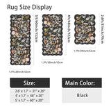 Scalloped Kitchen Rug Set of 3: Washable Floral Soft Boho Kitchen Runenr