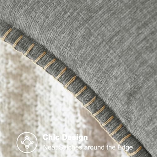 CaliTime Decorative Couch Throw Pillow Covers 16 X 16 Inches Medium Grey