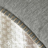 CaliTime Decorative Couch Throw Pillow Covers 22 X 22 Inches Medium Grey