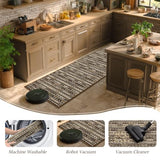 Kitchen Rugs Sets of 2, Non Slip Kitchen Mats for Floor, Brown