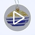 Old World Christmas Various Foods Glass Blown Ornaments for Christmas Tree, Bowl of Mac & Cheese, 3x3