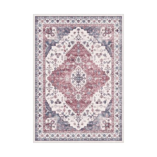LIVELYGLOW 6x9 Washable Area Rug for Living Room, Large Carpet