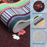 GarveeHome Brown 5x7 Area Rug, Vintage Floral Design, Machine Washable Low Pile Rug, Lightweight Non Slip, Soft Carpet for Living Room Bedroom Dining Room Nursery