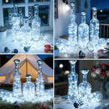 ANGMLN Solar Diamond Shaped Wine Bottle Cork Lights 10 Pack Solar String Fairy Lights Outdoor Waterproof for Wedding Holiday Garden Patio Pathway Bar Concert Indoor Outdoor Decorative (Cool White)
